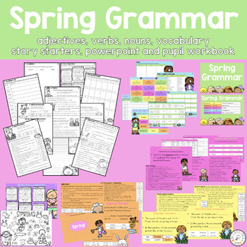 Preview of Spring Grammar Pack