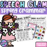 Spring Grammar (adjectives, verbs, nouns) Boom Cards included