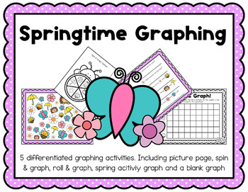 Preview of Spring Graphing Activity | Bar Graph, Tally Graph, Data | Spring Math Center