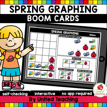 Preview of Spring Graphing Boom Cards (Distance Learning)