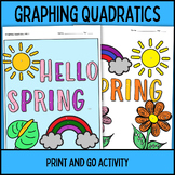 Spring Graphing Quadratics Activity Coloring Sheet for rev