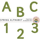 Spring / Grass Letters and Numbers - Alphabet / Number Cli
