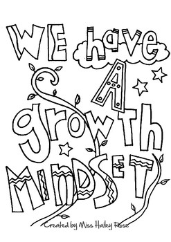 Spring Growth Mindset Coloring Pages by MissHaileyRose | TPT