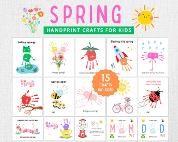 Preview of Spring Handprint Craft, Spring Handprint Art, Spring Craft for Kids