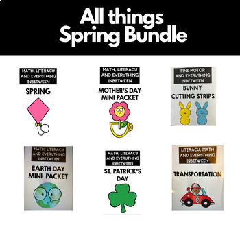 Preview of Spring Bundle math and literacy centers older toddlers and preschoolers