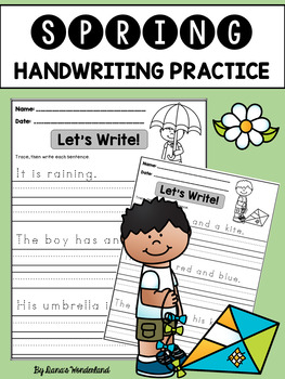 kindergarten simple Sentence Handwriting Practice