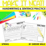 Spring Handwriting Letter Tracing & Spring Sentence Writin