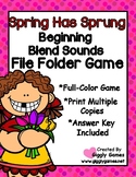 Spring Has Sprung Beginning Blends File Folder Game