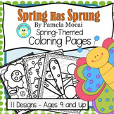 Spring Has Sprung Coloring Sheets