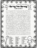 Spring Has Sprung Word Search