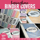 Editable Binder Covers {Herringbone}