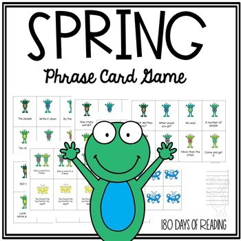 Preview of Spring High Frequency Word Phrase Fluency Game for Centers