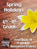 Free Spring Holiday Printables and Activities (Grades 6-12)