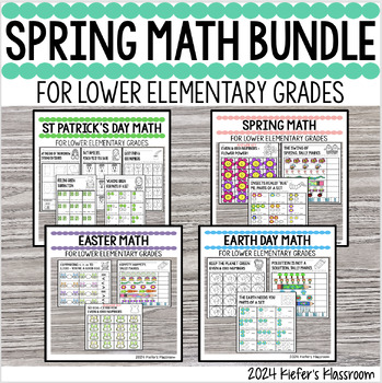 Preview of Spring Holidays & Season Math Bundle