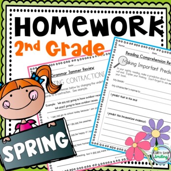 Preview of Spring 2nd Grade Homework ~ Reading Homework 2nd Grade Spring