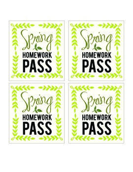 spring homework pass