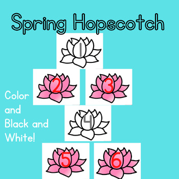 Preview of Spring Hopscotch! For preschool, kinder, special education and physical therapy.