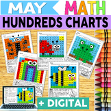 Spring Hundreds Charts - Math Centers - Color By Number - 