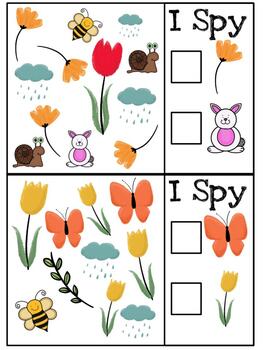 spring i spy cards by playful messy learning teachers pay teachers