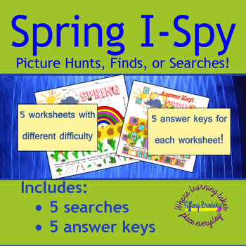 Preview of Spring I-Spy Picture Hunt or Search