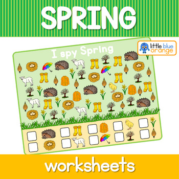 spring i spy worksheets by little blue orange tpt