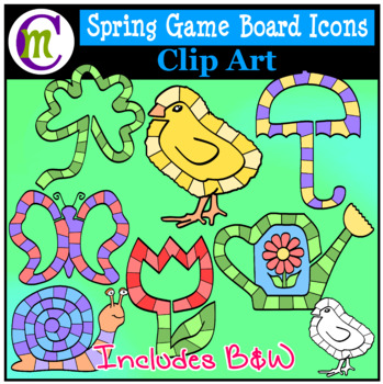 Preview of Spring Icon Game Boards Clip Art CM