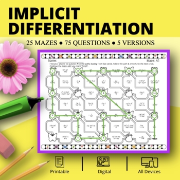 Preview of Spring: Implicit Differentiation Maze Activity