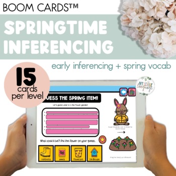 Preview of Spring Vocabulary Inferencing Boom Cards™