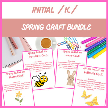 Preview of Spring Initial /k/ Craft Bundle - Easter Articulation Speech | Digital Resource