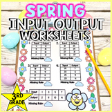 Spring Input Output Worksheets for Third Grade