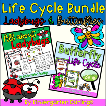Preview of Spring Insect Life Cycle Bundle of a Butterfly and a Ladybug