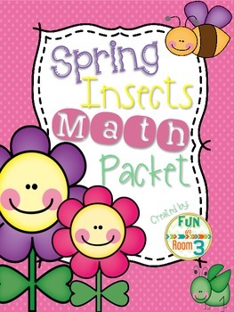 Preview of {FREE} Spring Insects Math Packet