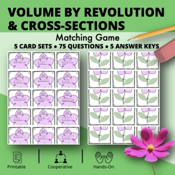Preview of Spring: Integrals Volume by Revolution & Cross-sections Matching Game