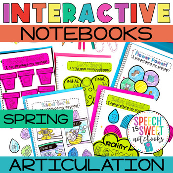 Preview of Spring Articulation Activities | Speech Therapy Notebooks and Crafts