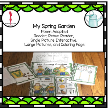 Preview of Spring Interactive Poem: Garden Theme, Differentiated, Adapted, Circle Time