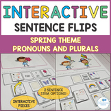 Spring Interactive Sentence Flips - Pronouns and Plurals