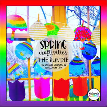 Preview of Spring Bulletin Board MEGA Bundle - 7 Writing or Math Crafts | Kindergarten, 1st
