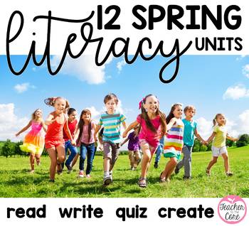 Preview of Spring Literacy- Reading / Fluency with Coordinating Writing and Art Bundle