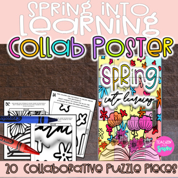 Preview of Spring Into Learning Collaborative Poster Easter Door Decoration