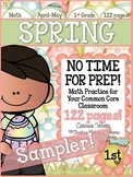 Spring Into Math: No Time For Prep Sampler!