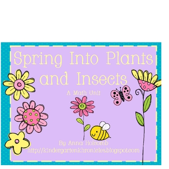 Preview of Spring Into Plants and Insects Math Pack