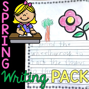 Preview of Spring Writing Paper Journals Prompts and Outlines for 1st Grade