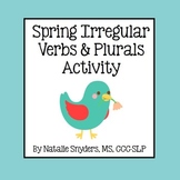 Spring Irregular Past Tense Verbs and Plurals Activity