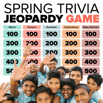 Preview of Spring JEOPARDY Game - PowerPoint