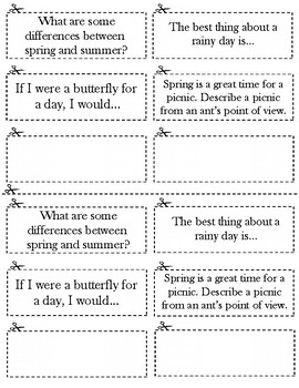 Spring Journal Prompt by Celebration Station | Teachers Pay Teachers