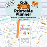 Spring Kids Planner | Spring Break Goals | Bible Study | R