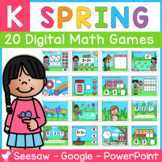 Spring Kindergarten DIGITAL Math Centers | Seesaw | Google