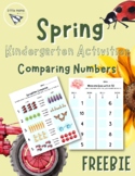 Spring Kindergarten Math Comparing Numbers More Than, Less