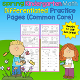 Spring Kindergarten Math Differentiated No Prep Activity P
