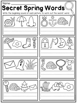 spring kindergarten math and literacy worksheet pack distance learning